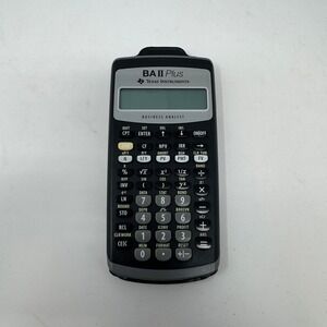 Texas Instruments BA II Plus Financial Calculator Business Analyst Black Gray